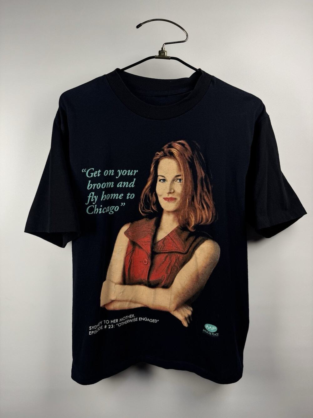 Vintage 1994 Melrose Place TV Show Rare Episode Shirt Laura Leighton XL 23"x28"